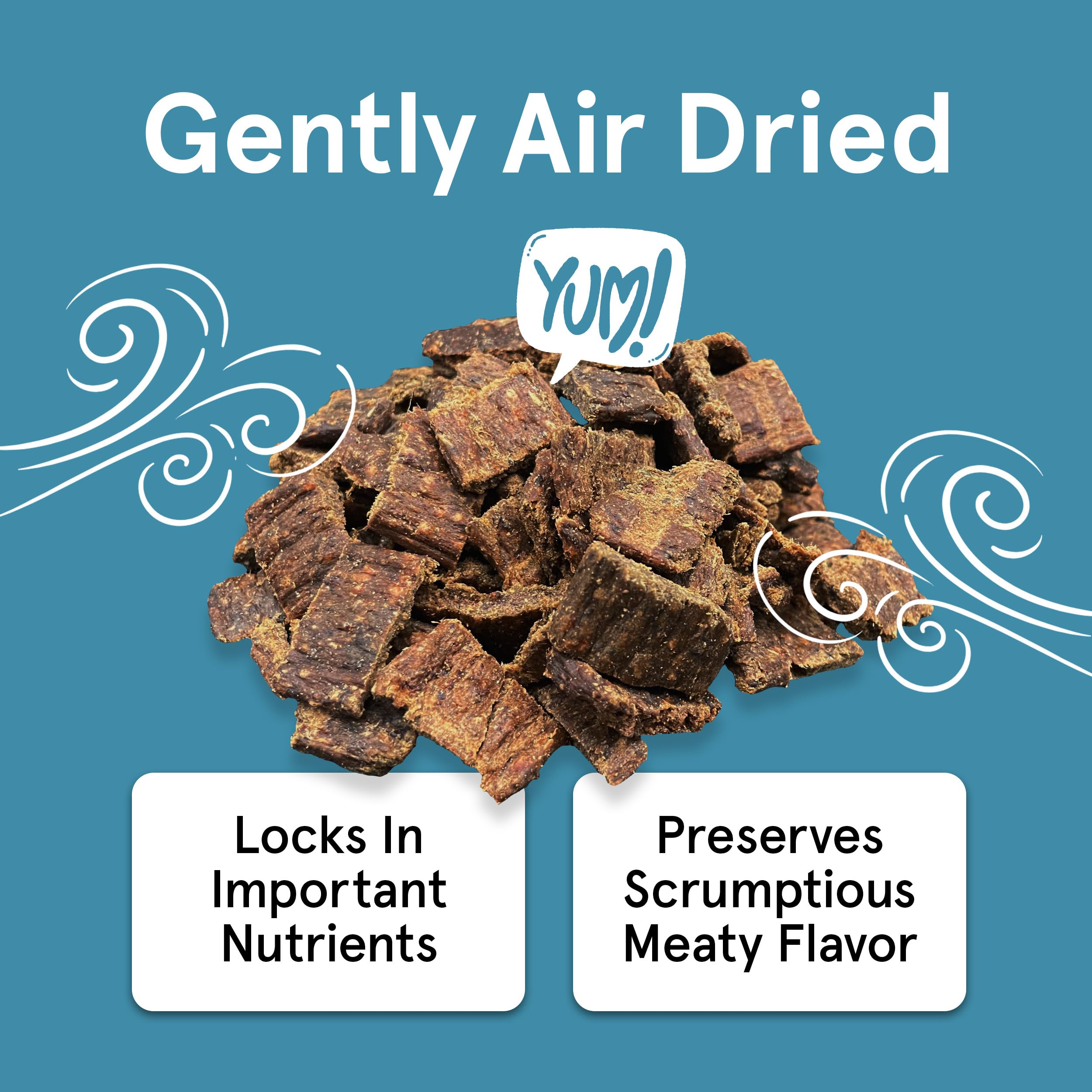 Real Meat Dog Treats - 12oz Bag of Bite-Sized Air-Dried Fish & Venison Jerky for Dogs - Grain-Free Jerky Dog Treats Made up of 9
